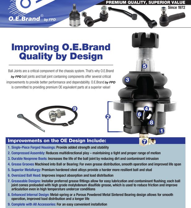 O.E. Brand Ball Joint Improvements Over OE Parts